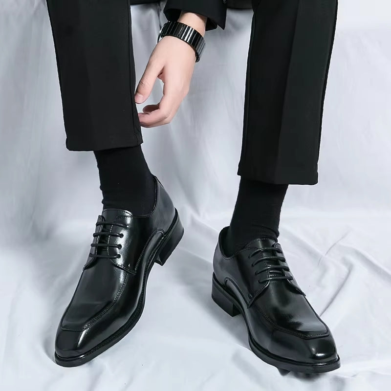 Fashion Formal Office Business Leather Shoes Black Men Dresses Shoes - Tophatter Daily Deals