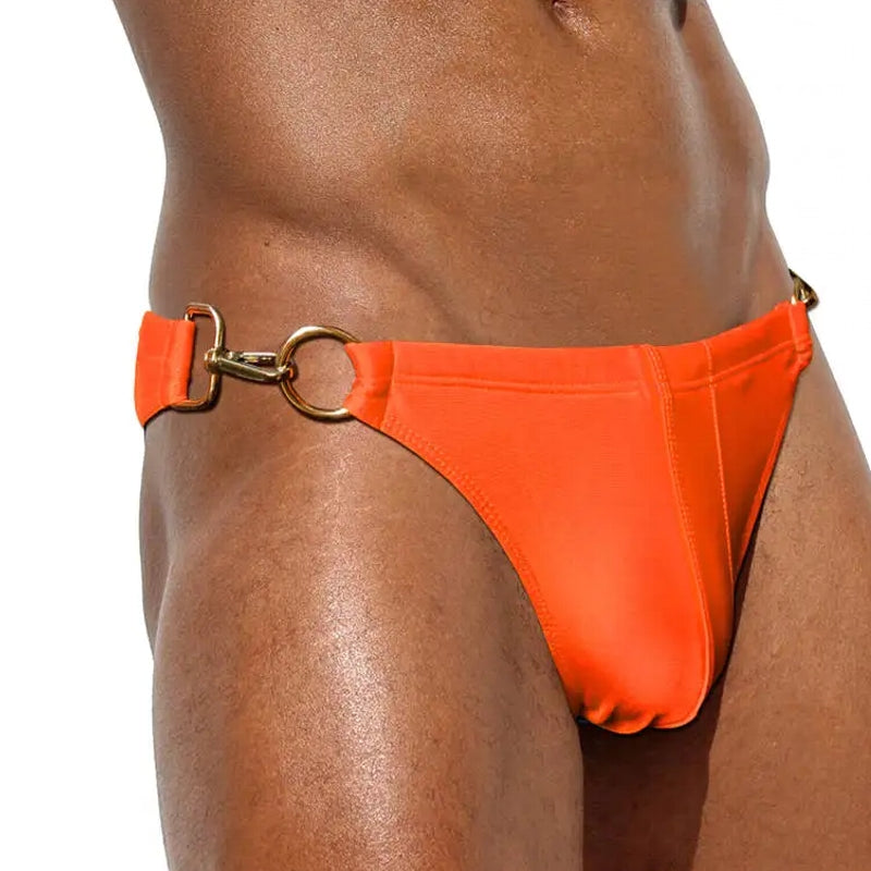 Men Bikini Waist Metal Buckle Beach Shorts Swimsuit - Tophatter Daily Deals