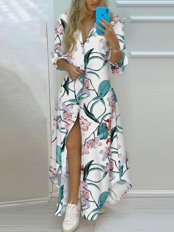 Casual Shirt Dress Maxi Dresses - Tophatter Daily Deals