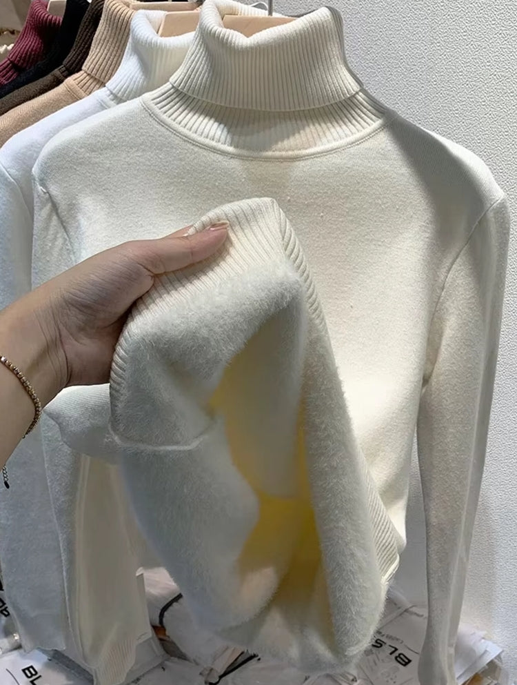 The Elegant Thick Slim Knitted Pullover Blouses - Tophatter Daily Deals