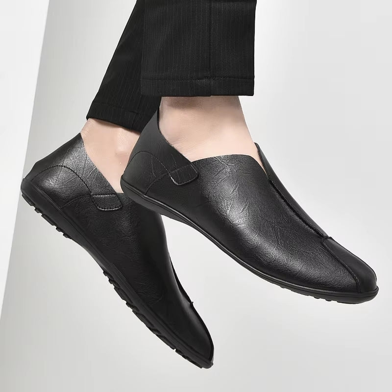 Vintage Classic Slip On Men Shoes round Toe Loafers Shoes Men Shoes - Tophatter Daily Deals
