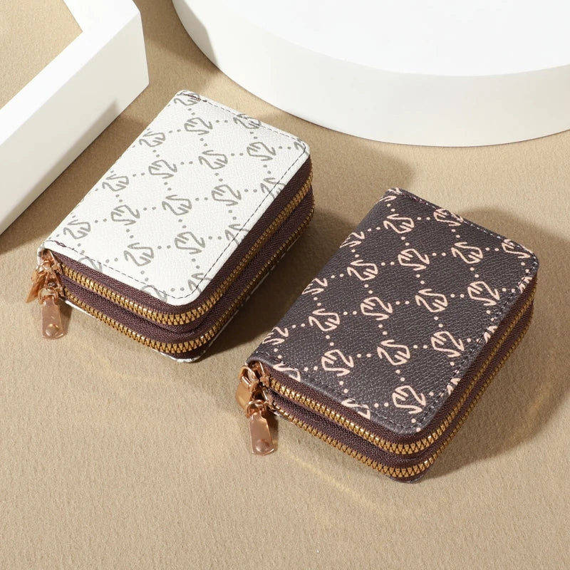 Chic Vintage Double Zipper Card Holder Wallet for Women Wallets - Tophatter Daily Deals