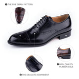 Genuine Cowhide Formal Office Classic Brogue Shoe Men Dresses Shoes - Tophatter Daily Deals