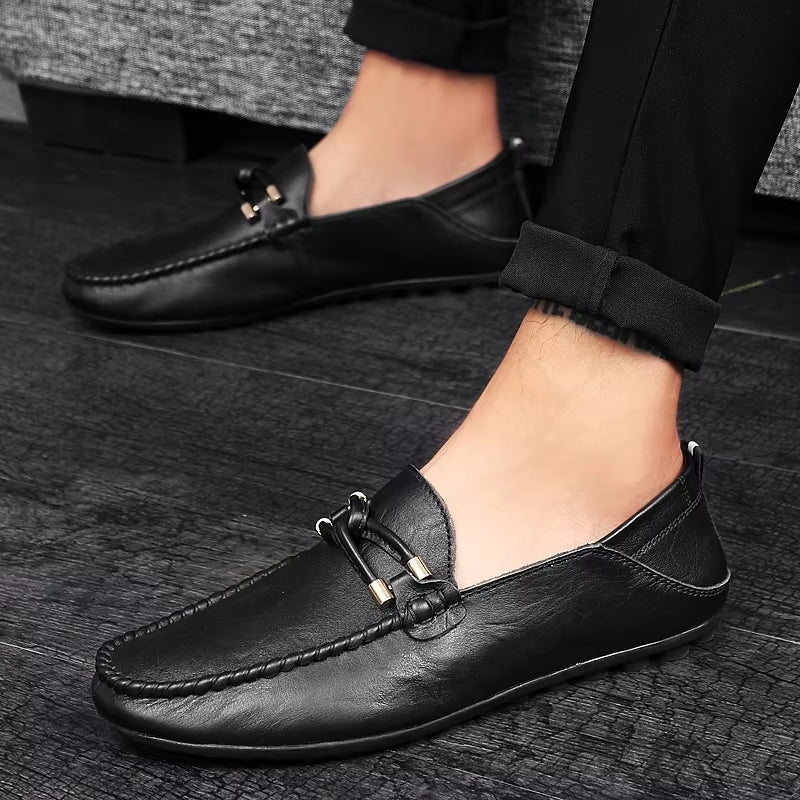 Men Casual Shoes Breathable Slip on Loafers Men Dresses Shoes - Tophatter Daily Deals