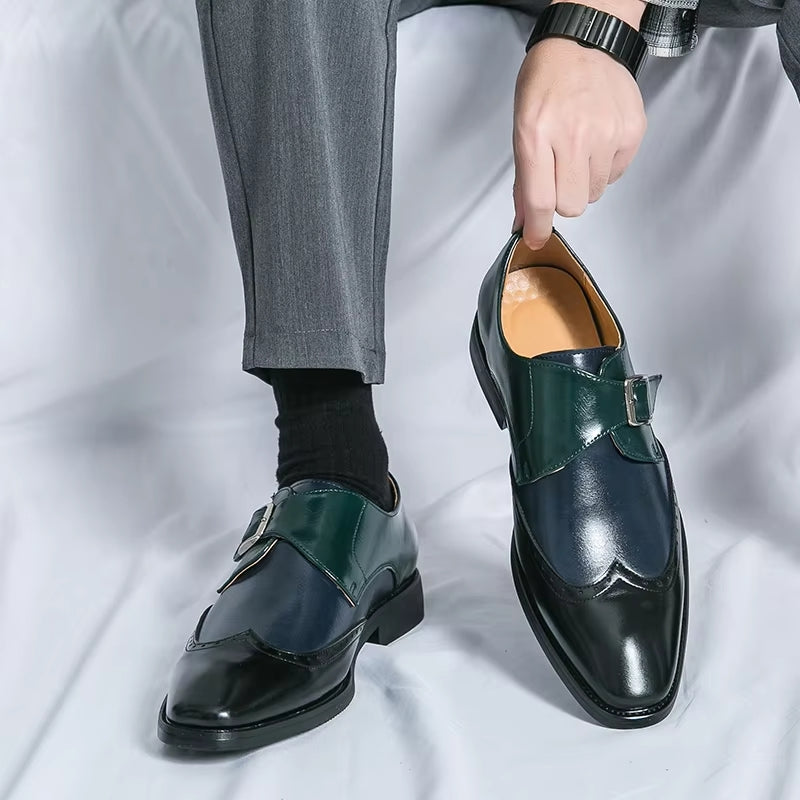 Men Loafers Color Matching Flat Shoes Men Dresses Shoes - Tophatter Daily Deals