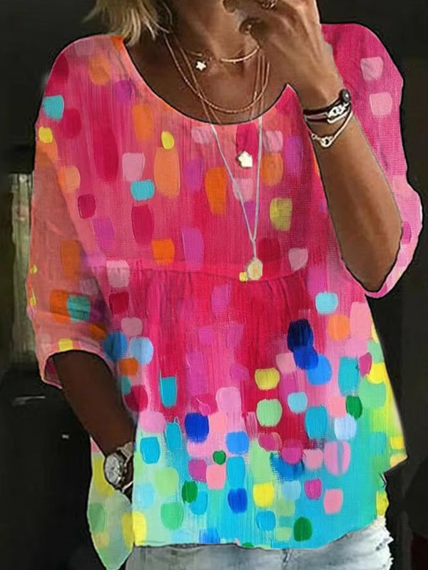 Casual Women Shirt Holiday Weekend Blouse Red Blouses - Tophatter Daily Deals