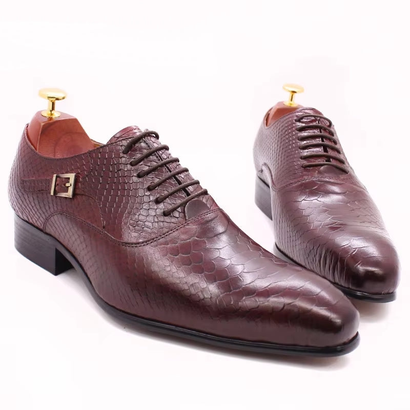 Modern Gentleman Business Shoes Red Men Dresses Shoes - Tophatter Daily Deals
