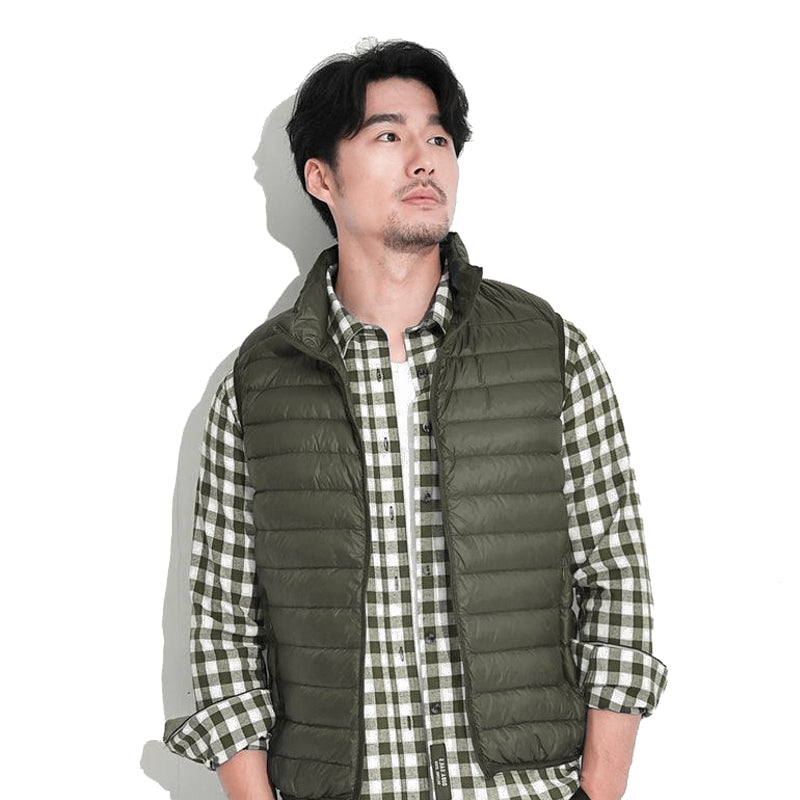 Warm Vest Ultra Light Down For Men Green Men Jackets - Tophatter Daily Deals