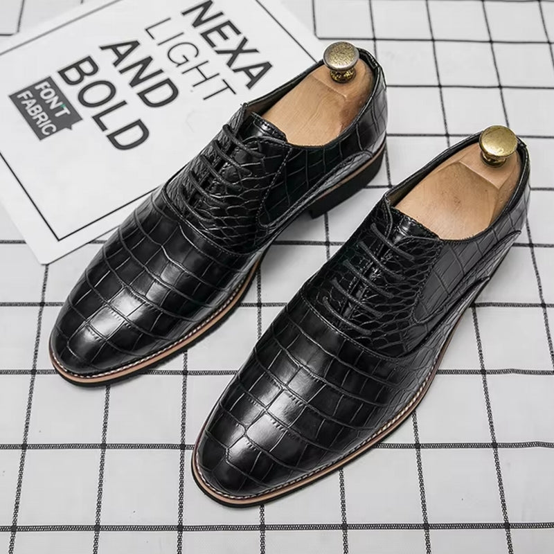 Men Dress Shoes Thick Soled Shoes Anti Skid Oxford Shoes Men Dresses Shoes - Tophatter Daily Deals