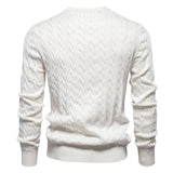 Round Neck Classic Twist Patterned Pullover Knitted Men's Clothing - Tophatter Daily Deals
