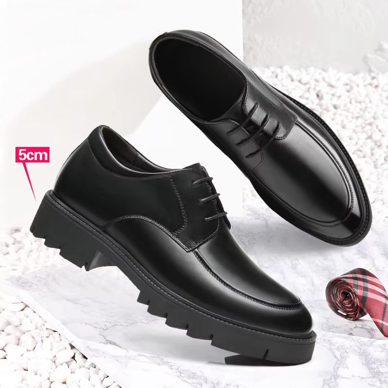 Genuine Leather Heels Men Dress Shoes Men Dresses Shoes - Tophatter Daily Deals