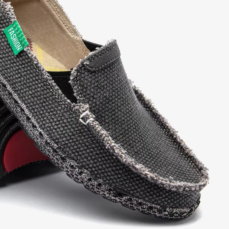 Canvas Loafers Breathable Men Flat Lazy Shoes Loafers - Tophatter Daily Deals