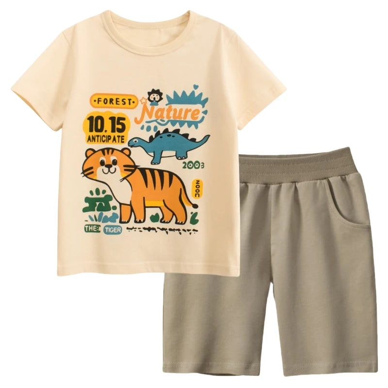 Boys cartoon tiger suit 2-9Y kids clothing - Tophatter Daily Deals