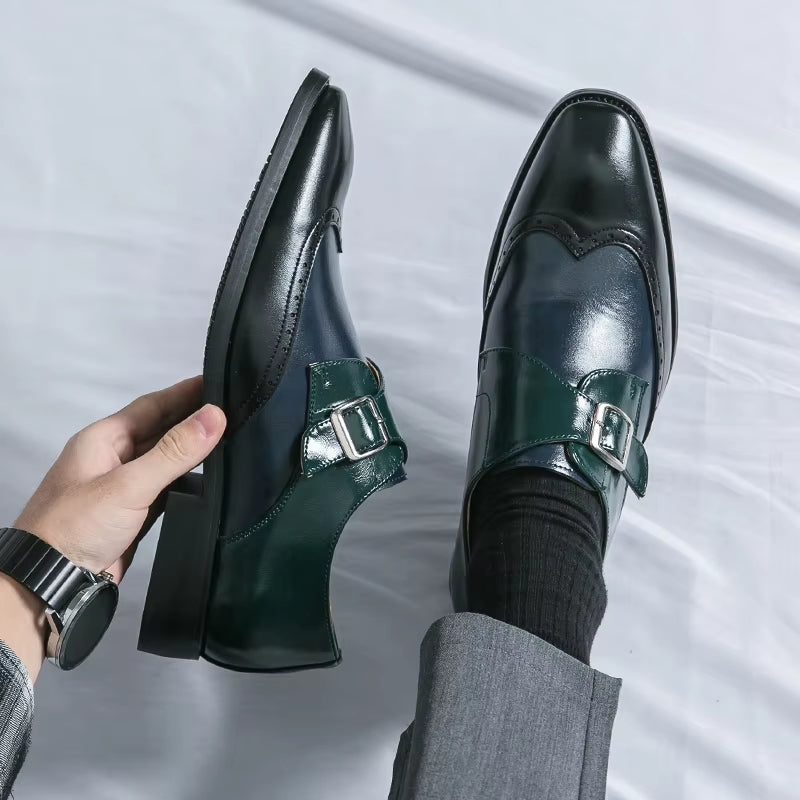 Men Loafers Color Matching Flat Shoes Men Dresses Shoes - Tophatter Daily Deals