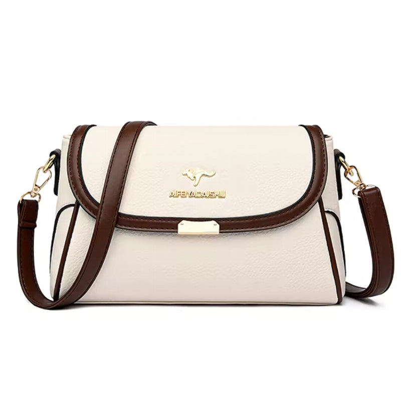 Synthetic Leather Small Shoulder Bags for Women Beige Women Bag - Tophatter Daily Deals