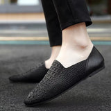 Men Loafer Comfortable Made Crocodile Pattern Shoes Men Dresses Shoes - Tophatter Daily Deals