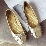 Fashion Ballet Flats Gold Soft Ladies Shoes Gold Women Shoes - Tophatter Daily Deals