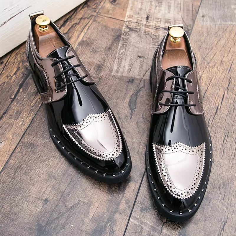 Loafers Shoes Lace Up Low Heel Platform Shoes Men Dresses Shoes - Tophatter Daily Deals