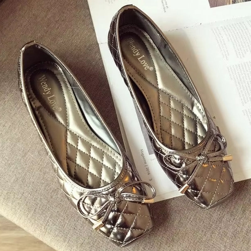 Fashion Ballet Flats Gold Soft Ladies Shoes Women Shoes - Tophatter Daily Deals