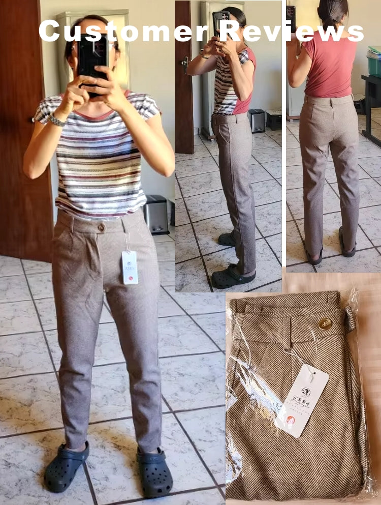 Women Harem Pencil Woolen Pants Jumpsuits & Pants - Tophatter Daily Deals