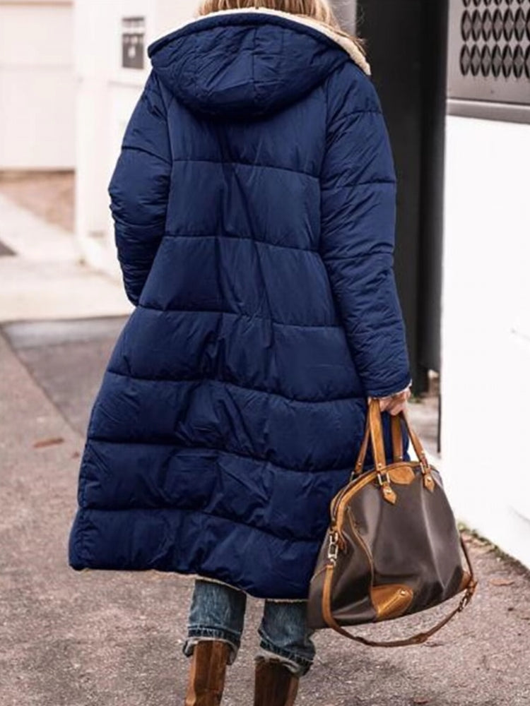 Fashion Winter Hooded Solid Reversible Thick Coat Coats & Jackets - Tophatter Daily Deals