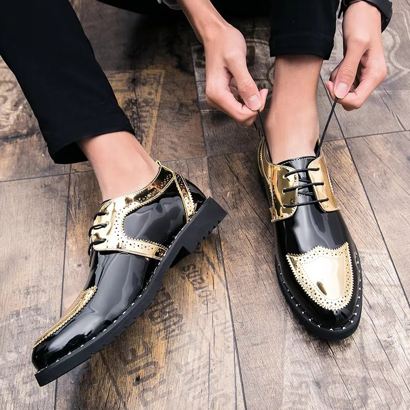 Loafers Shoes Lace Up Low Heel Platform Shoes Men Dresses Shoes - Tophatter Daily Deals