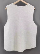 Winter Round Neck Vest Sweater Tops Blouses - Tophatter Daily Deals