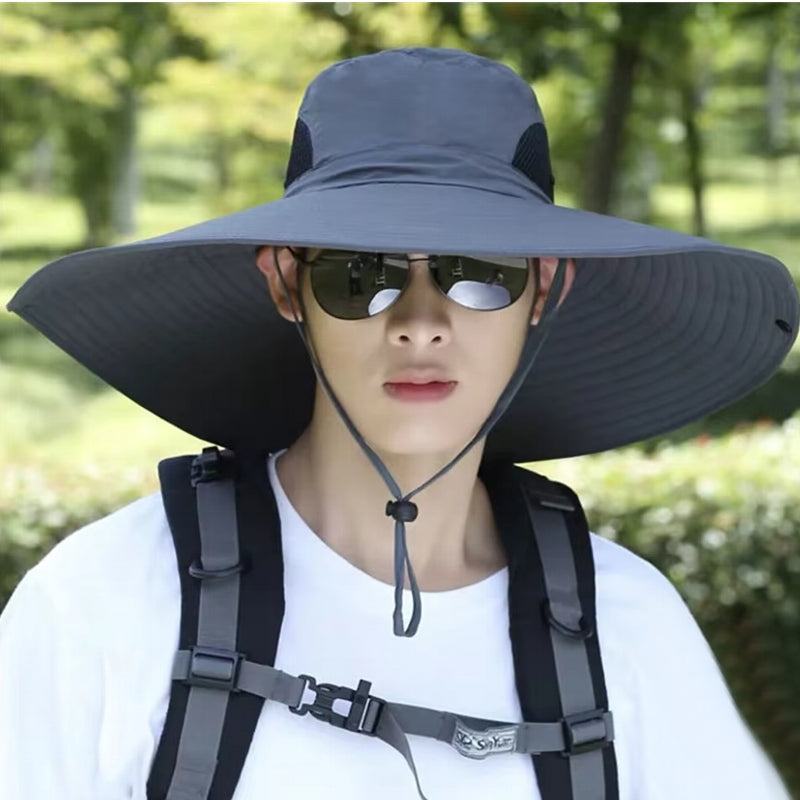 Summer 15CM Large Brim Sun Hat Gray Cap - Tophatter Daily Deals