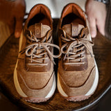 Retro 70's Jogging Leather Sneakers 45 Men Shoes - Tophatter Daily Deals