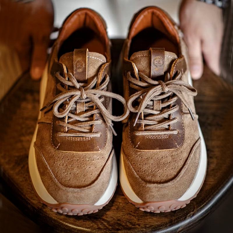 Retro 70's Jogging Leather Sneakers 45 Men Shoes - Tophatter Daily Deals