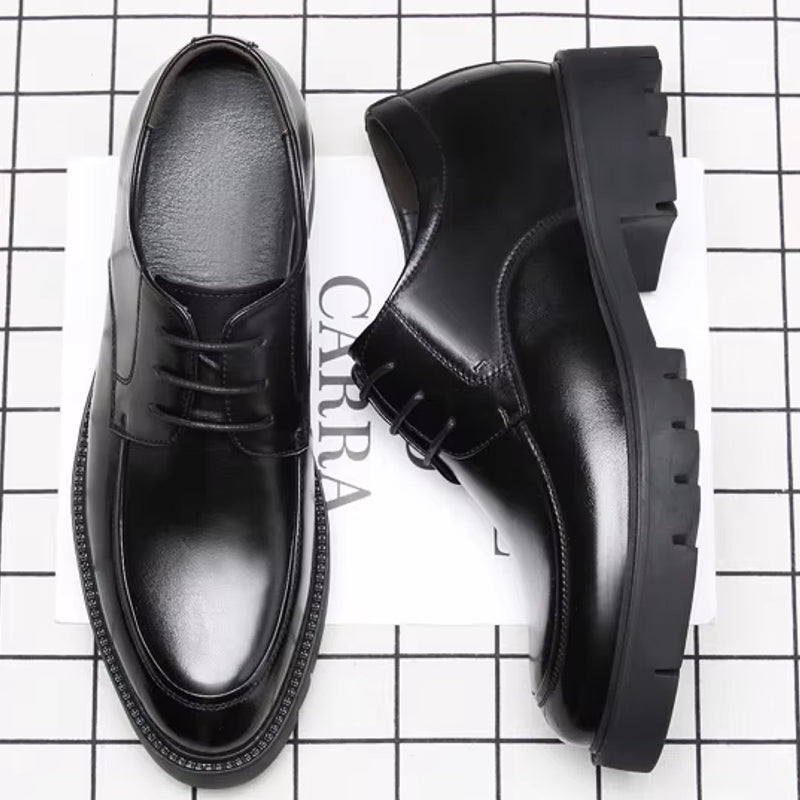 Genuine Leather Heels Men Dress Shoes Men Dresses Shoes - Tophatter Daily Deals
