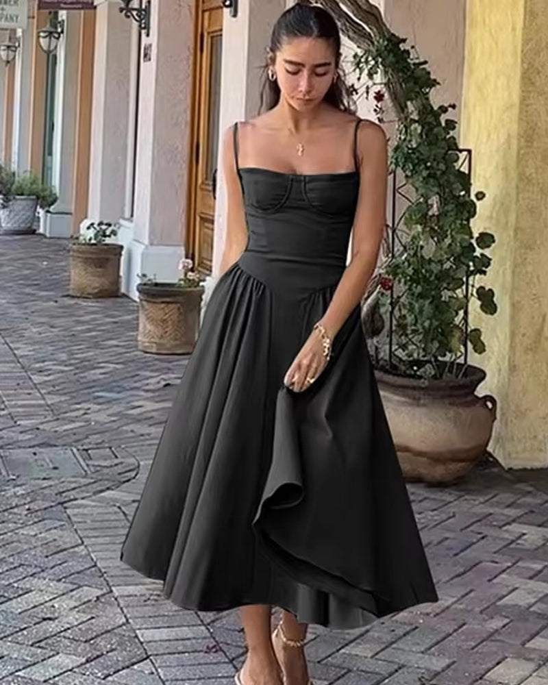 Elegant Events Corset Dress Sexy Strapless Midi Dresses Black Midi Dresses - Tophatter Daily Deals