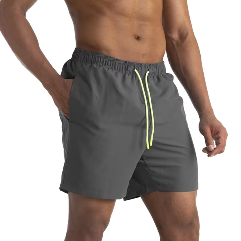 Men Beach Swimming Trunks Grey Swimsuit - Tophatter Daily Deals
