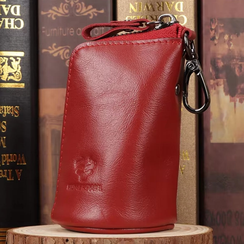 Fashion Zipper Home Keychain Car Key Storage Bag Red Wallets - Tophatter Daily Deals