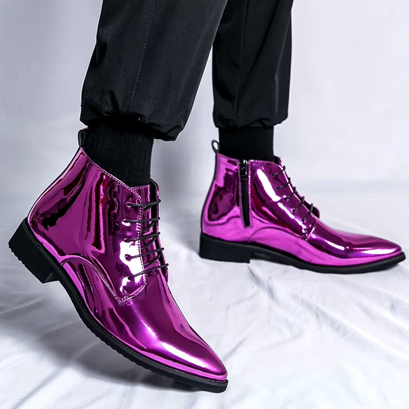 Oxford Shoes Men Dress Bling Purple Shoes Purple Men Dresses Shoes - Tophatter Daily Deals