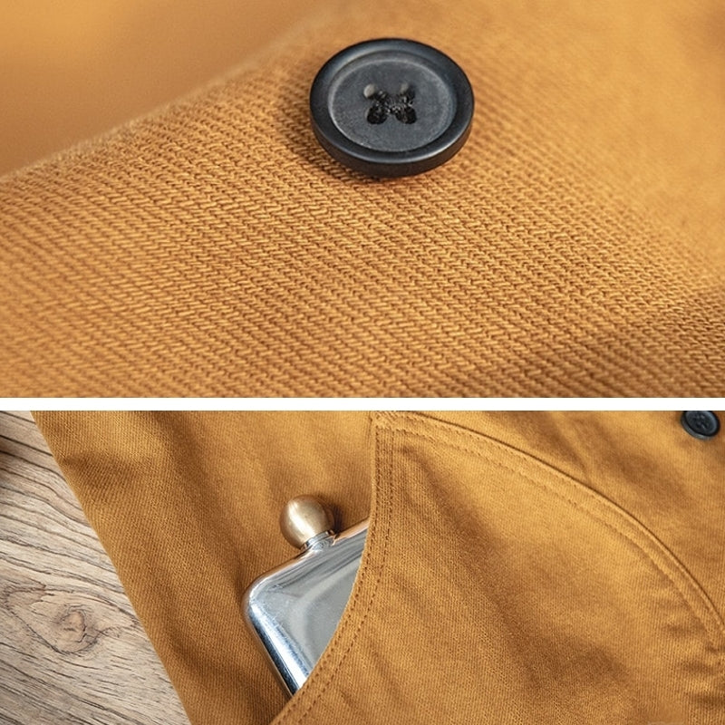 Men Work Wear Cotton Coats Multi Pocket Jacket Men's Clothing - Tophatter Daily Deals