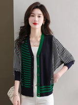 Retro Loose Casual Office Lady Women Shirt Green Blouses - Tophatter Daily Deals