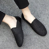 Men Loafer Comfortable Made Crocodile Pattern Shoes Men Dresses Shoes - Tophatter Daily Deals