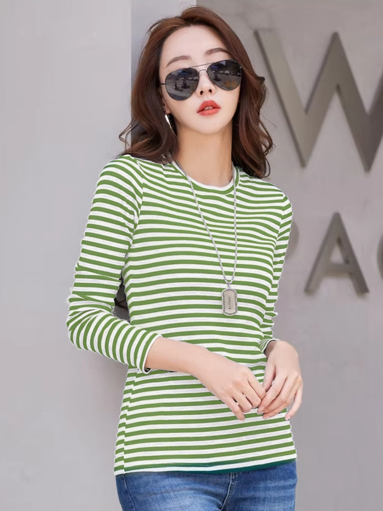 Perfect Blend of Style and Comfort Striped T-Shirt Blouses - Tophatter Daily Deals
