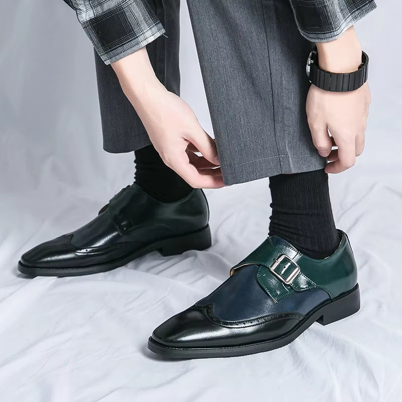 Men Loafers Color Matching Flat Shoes Men Dresses Shoes - Tophatter Daily Deals