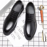 Genuine Leather Heels Men Dress Shoes Men Dresses Shoes - Tophatter Daily Deals