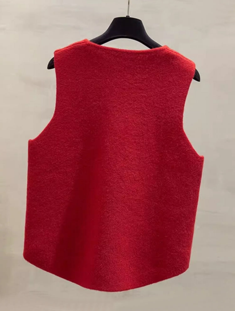 Winter Round Neck Vest Sweater Tops Blouses - Tophatter Daily Deals