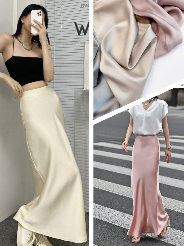 Smooth and silky Hip Wrap Zipper Skirt For Office Lady Midi Dresses - Tophatter Daily Deals