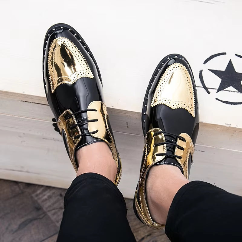 Loafers Shoes Lace Up Low Heel Platform Shoes Men Dresses Shoes - Tophatter Daily Deals