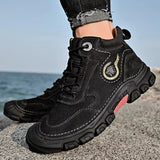 Winter Wear-resistant Ankle Mountaineering Boots Men Dresses Shoes - Tophatter Daily Deals