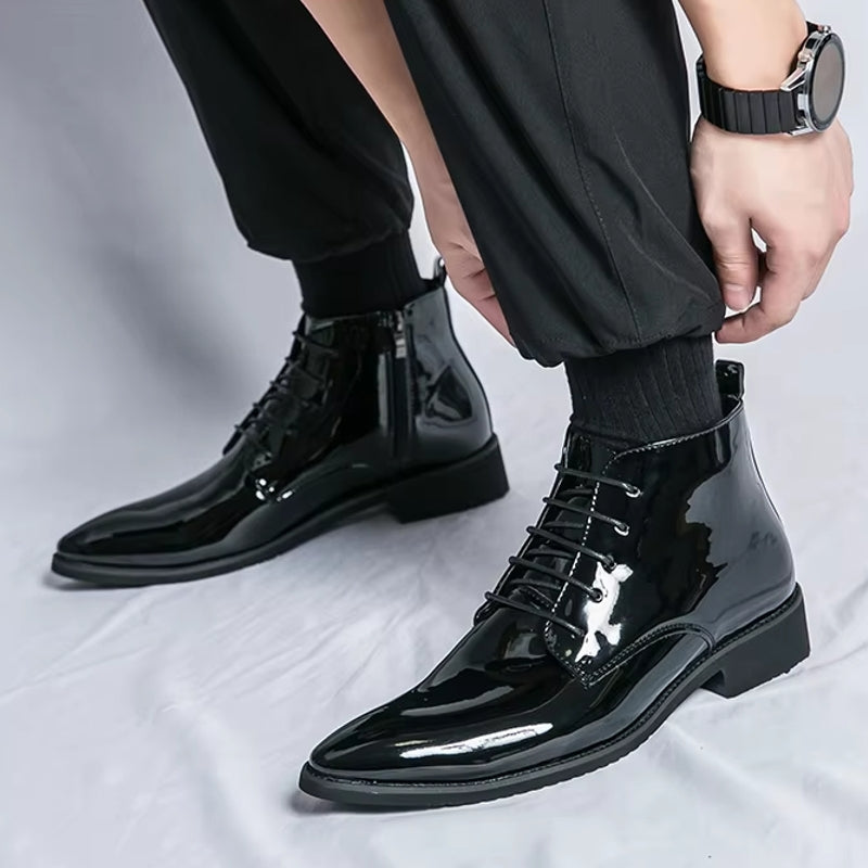 Oxford Shoes Men Dress Bling Purple Shoes Black Men Dresses Shoes - Tophatter Daily Deals
