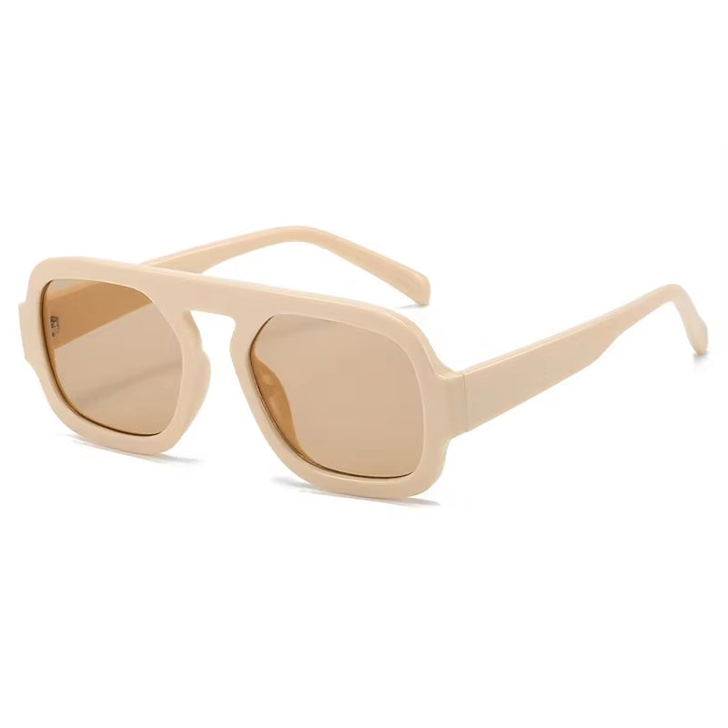 Women Fashion Gradient Shades UV400 Men Punk Sun Glasses Beige Sunglasses - Tophatter Daily Deals