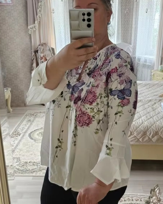 Fashion Women Shirt Casual Loose Long Sleeved Shirt Blouses - Tophatter Daily Deals