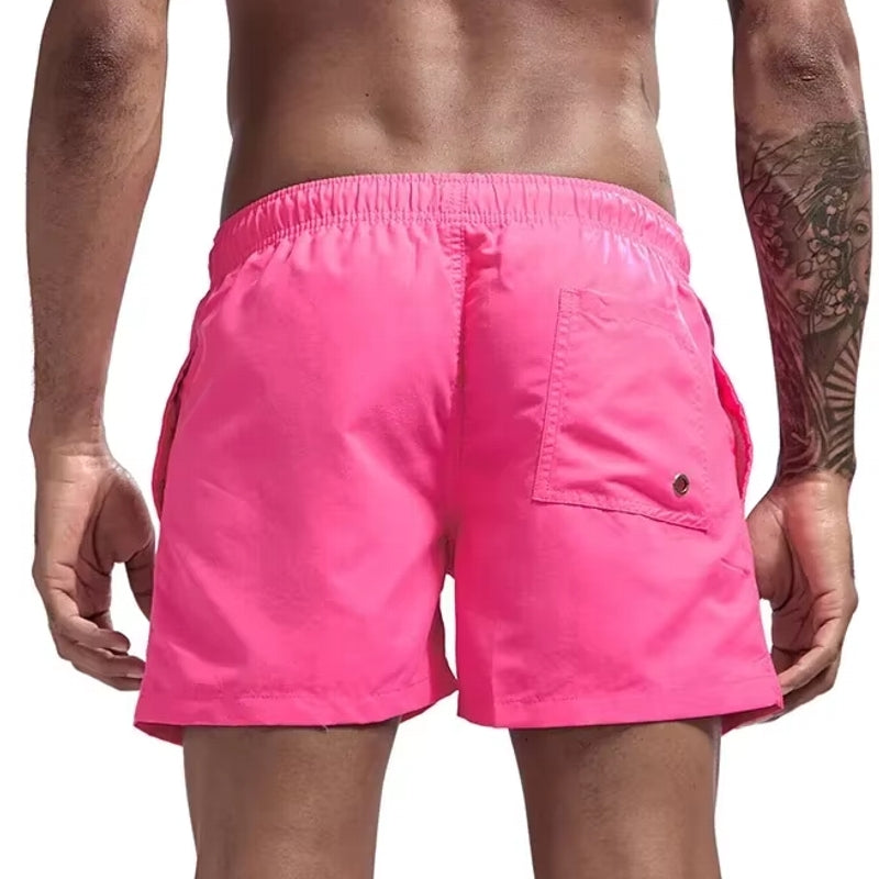 Men Sport Shorts and Swim Trunks Rose Pink Pants - Tophatter Daily Deals