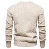 Round Neck Classic Twist Patterned Pullover Knitted Men's Clothing - Tophatter Daily Deals